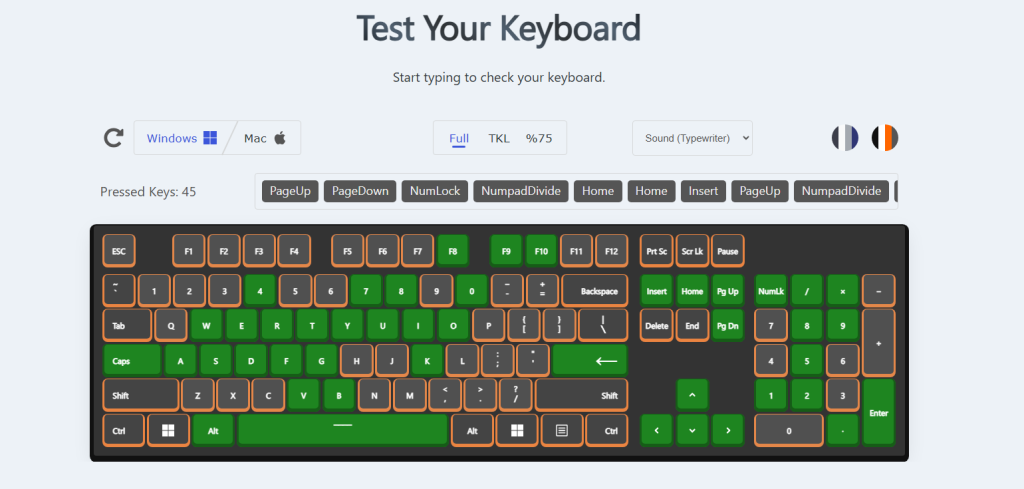gaming keyboard tester